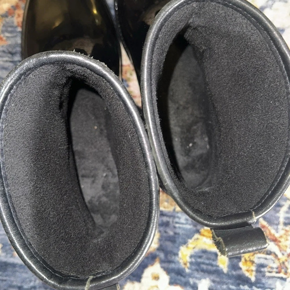 MK Michael Kors Designer Women Blakely Logo Embossed Ankle Rain Boot Shoes Blk 7 - Picture 12 of 15